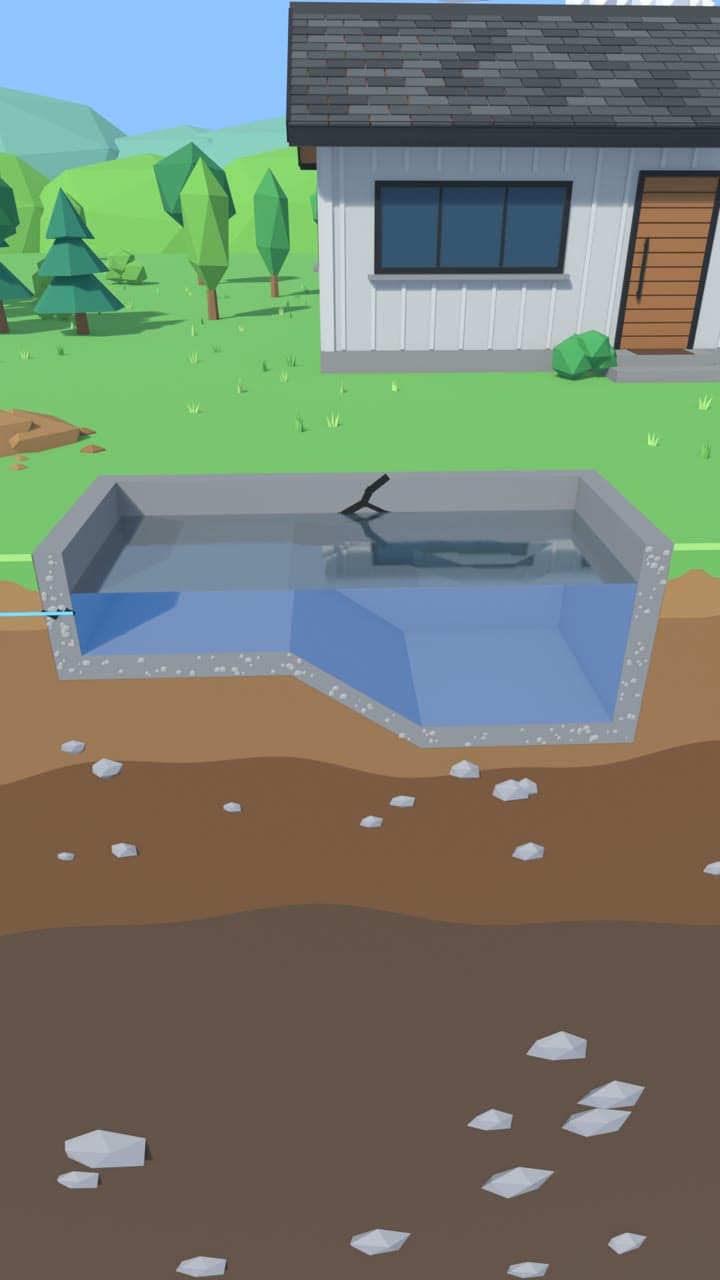 Trecho 2 do vídeo sobre a construção de uma piscina